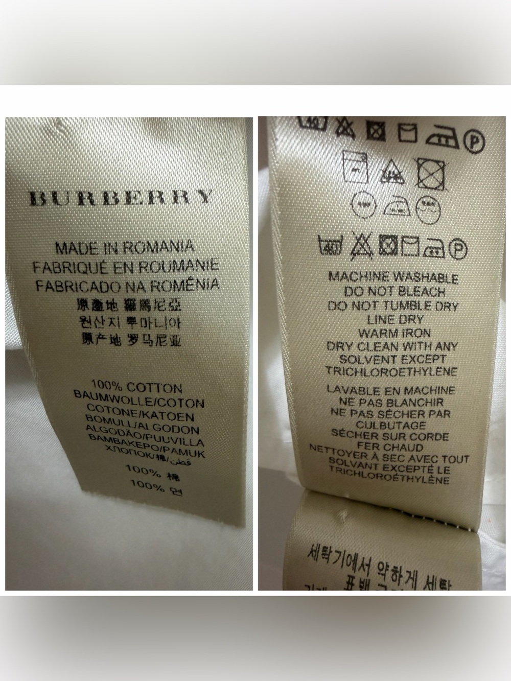 Burberry Brit Tunic Popover Top Long Sleeve Embroidered Logo Cotton White Size S - Picture 10 of 12